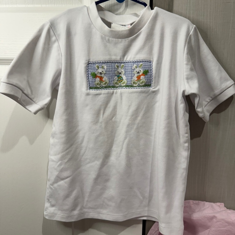 Stelly Belly size 5 smocked Easter shirt